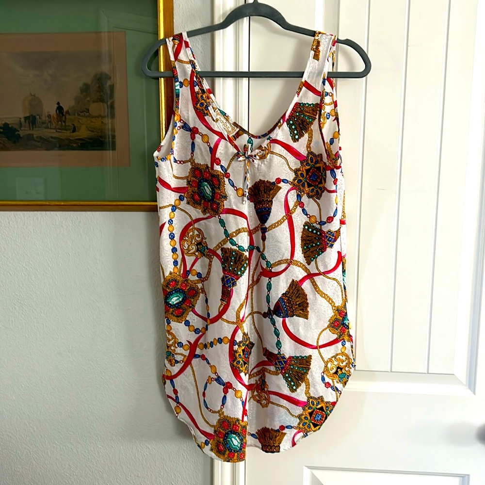 Bonjour tank in beautiful jewel tones size M-L